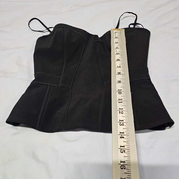Alexander Wang Spaghetti Strap Bustier Top Women Size 4 Black Side Zip - Picture 12 of 12